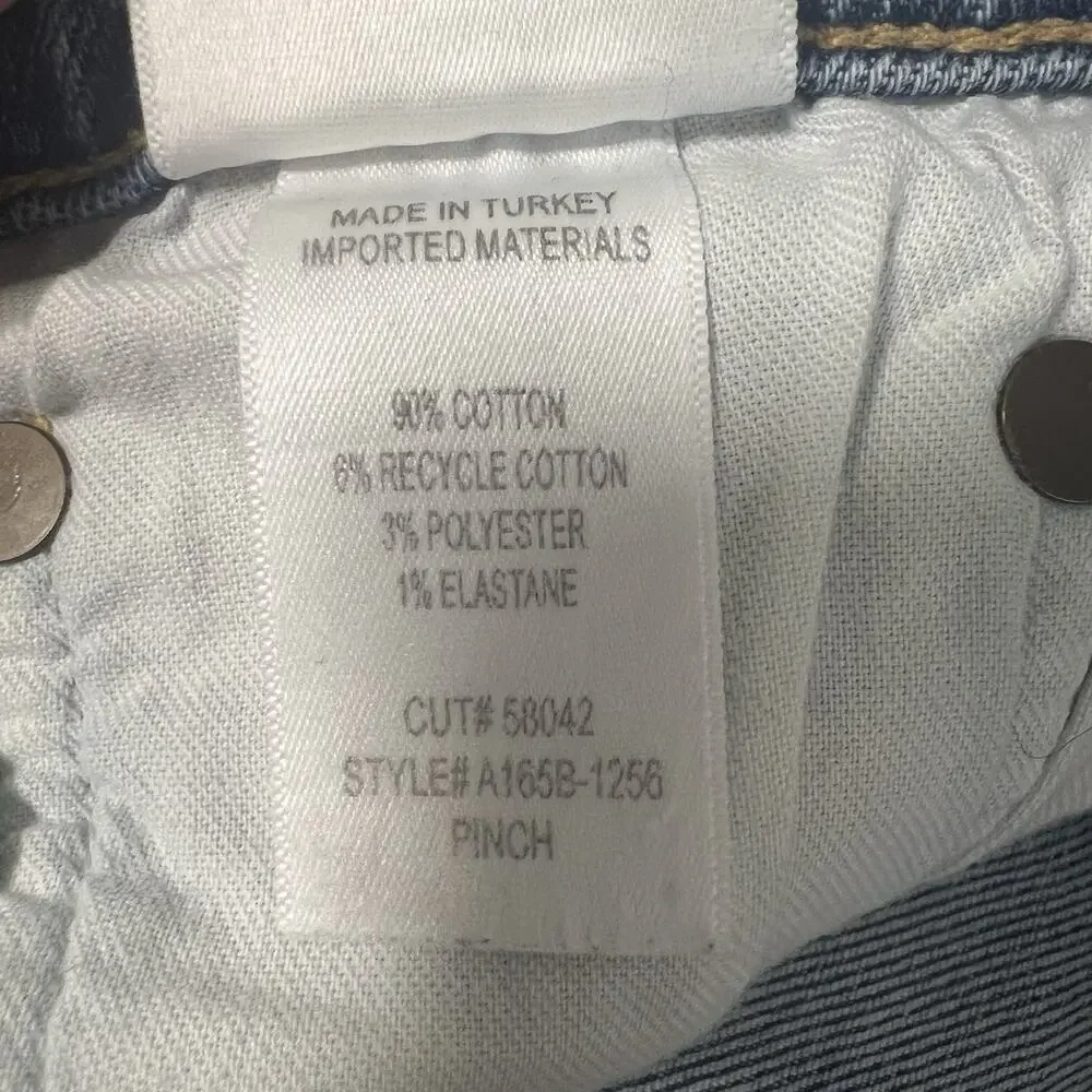 AGOLDE Pinch Waist Stovepipe Jeans Denim Size 30 Super High Rise Blue A165b - Picture 10 of 15